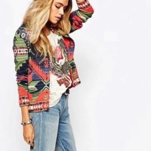 Ralph Lauren denim & supply Navajo southwestern aztec sweater cardigan